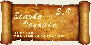 Slavko Vesović vizit kartica